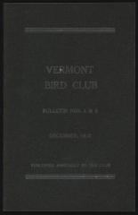Vermont Bird Club Bulletin No. 4 & 5