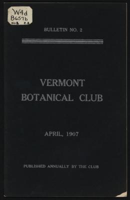 Vermont Botanical Club Bulletin No. 2