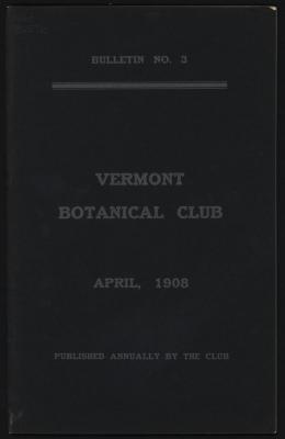 Vermont Botanical Club Bulletin No. 3
