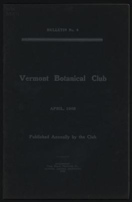 Vermont Botanical Club Bulletin No. 4