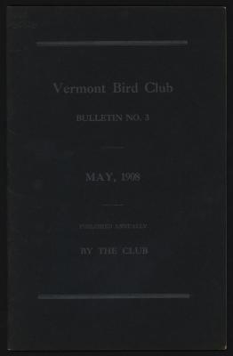 Vermont Bird Club Bulletin No. 3