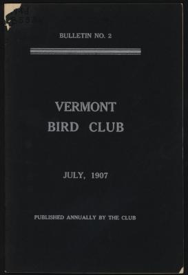 Vermont Bird Club Bulletin No. 2