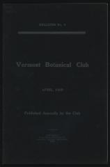 Vermont Botanical Club Bulletin No. 4