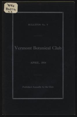 Vermont Botanical Club Bulletin No. 9