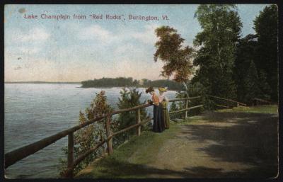 Lake Champlain from 'Red Rocks,' Burlington, Vt.   