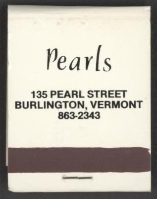 Pearls Matchbook