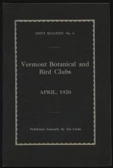 Vermont Botanical and Bird Club Joint Bulletin No. 6