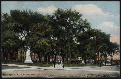 Burlington, Vt. City Hall Park.