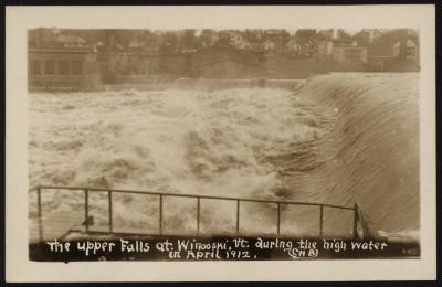 Upper Falls at Winooski, Vt. during the high water in April 1912, The 