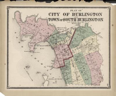 Plan of City of Burlington and Town of South Burlington 
