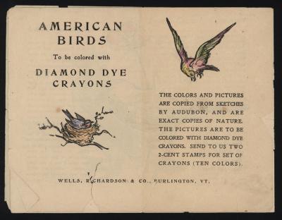 American Birds to be colored with Diamond Dye Crayons