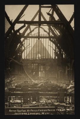After The Fire, St. Pauls Parish House, Feb 27,' 10, Interior Looking West 