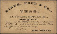 Miner, Pope &amp; Co. Postal Card