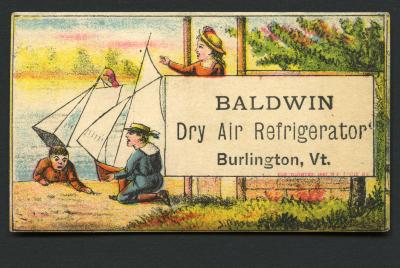 Baldwin Dry Air Refrigerator Advertising Card