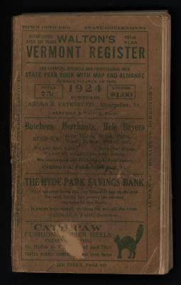 Walton's Vermont Register, Business Directory, Almanac and State Year Book for 1924