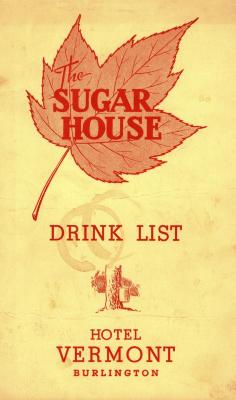Drink List for The Sugar House Restaurant
