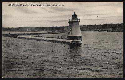 Lighthouse and Breakwater, Burlington, VT.