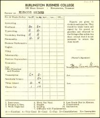 Eleanor Grimes Report Card 