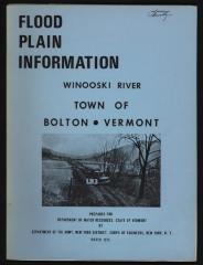 Flood Plain Information: Winooski River Town of Bolton, Vermont