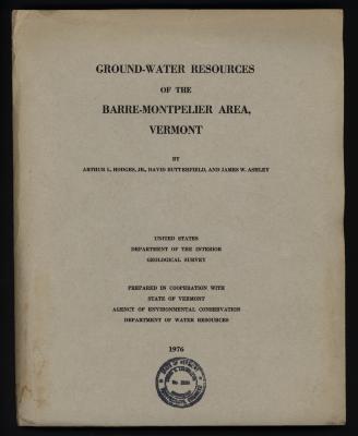 Ground-Water Resources of the Barre-Montpelier Area