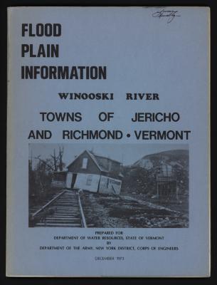 Flood Plain Information: Winooski River Towns of Jericho and Richmond, Vermont