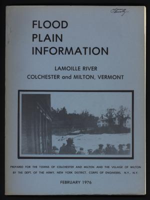 Flood Plain Information: Lamoille River Colchester and Milton, Vermont